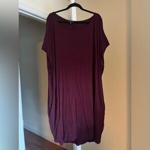 Universal Standard Maroon T-Shirt Dress